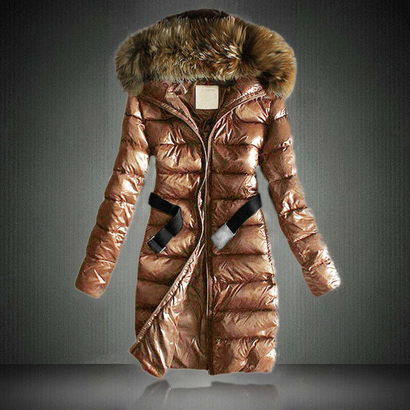 Women’s Mid-Length Cotton Down Puffer Jacket – Warm Lightweight Winter Coat for Women
