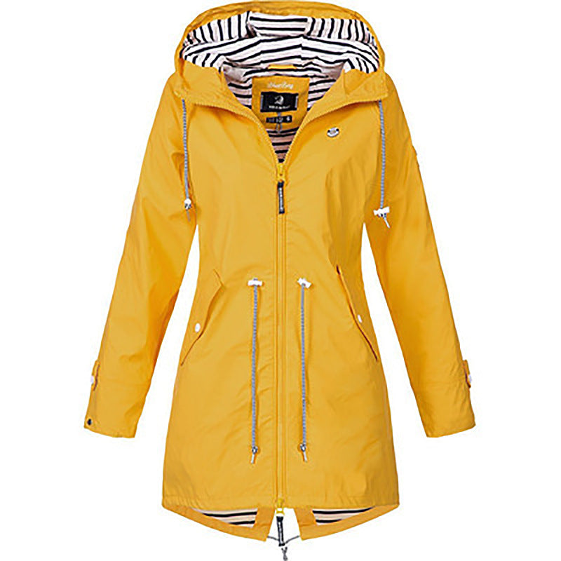 Women's 3-in-1 Waterproof Hooded Hiking Jacket – Windproof Winter Outdoor Coat