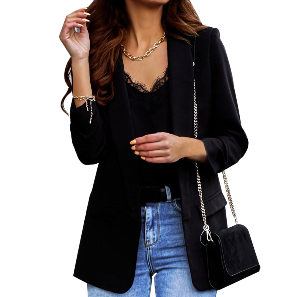 Women’s Elegant Oversized Blazer Jacket – Chic Loose Fit Office & Casual Fashion Coat