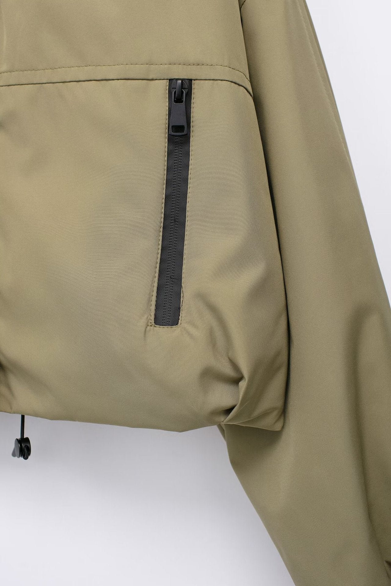 Women’s Cropped Hooded Jacket – Trendy Lightweight Zip-Up Short Coat for Casual Streetwear