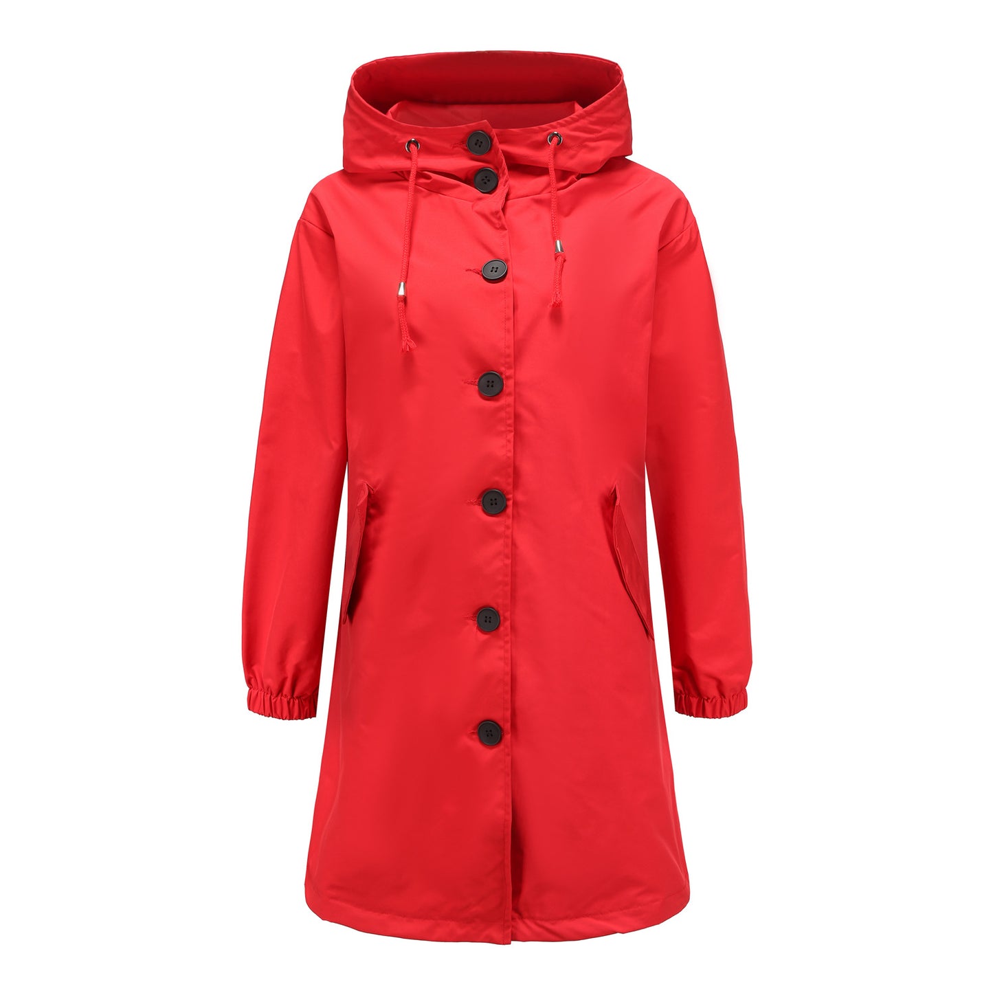 Waterproof Women’s Long Anorak Jacket – Hooded Windproof Casual Rain Coat for Outdoor Travel & Everyday Style