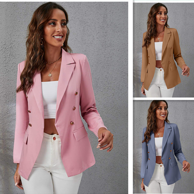 Women’s Slim Fit Blazer – Tailored Suit Collar Jacket, Chic Business Casual Office Blazer