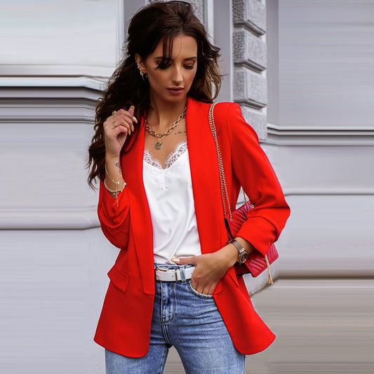 Women’s Elegant Oversized Blazer Jacket – Chic Loose Fit Office & Casual Fashion Coat